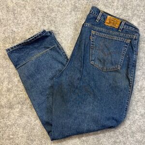 Vinatge Levi's 545 Loose Fit Jeans Men's 44x32 Blue Dark Wash Denim Pants